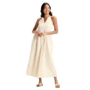 Cotton  Cream  Sea-Shell Eyelet Maxi Dress XS